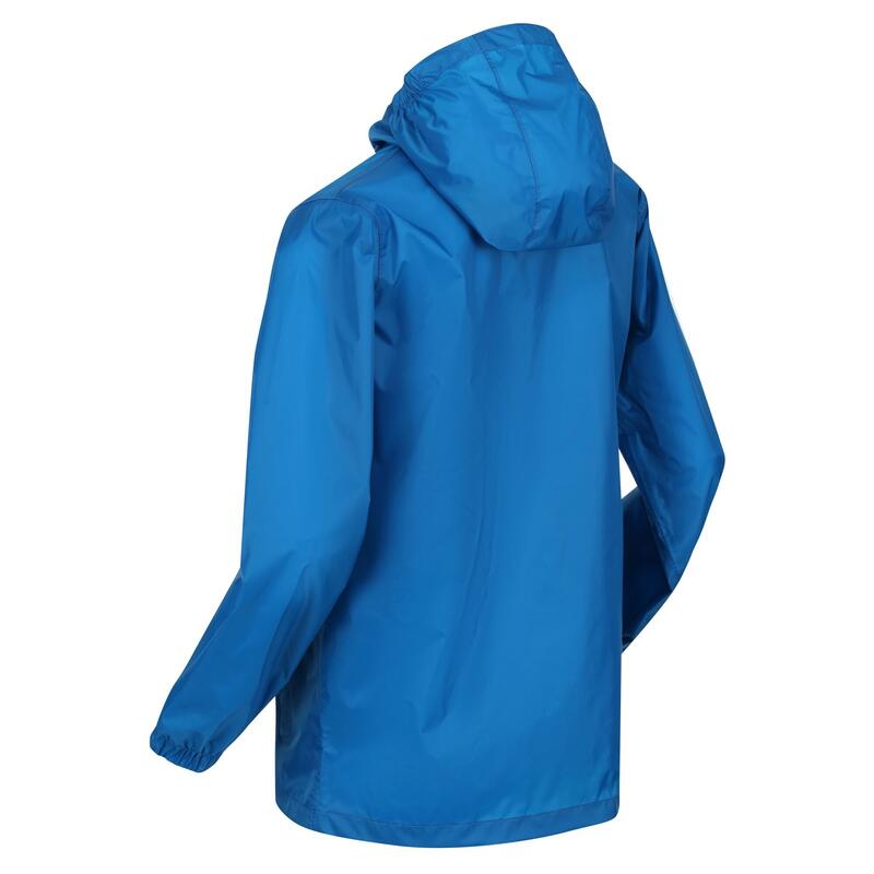 Pack It III Wasserdichte Regenjacke für Kinder zum Wandern - Mittelblau