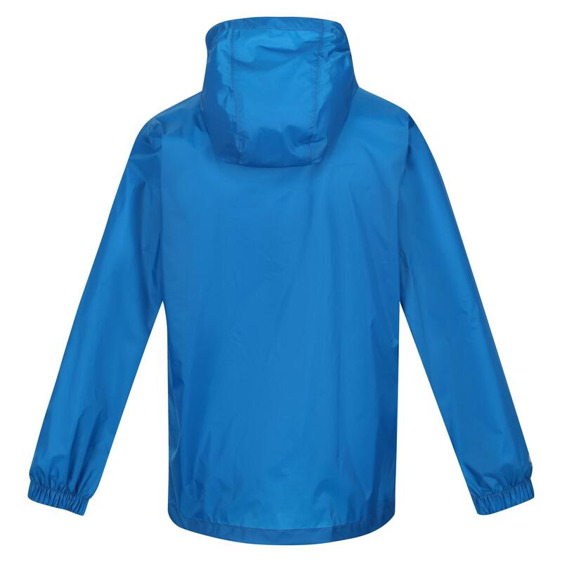 Pack It III Wasserdichte Regenjacke für Kinder zum Wandern - Mittelblau