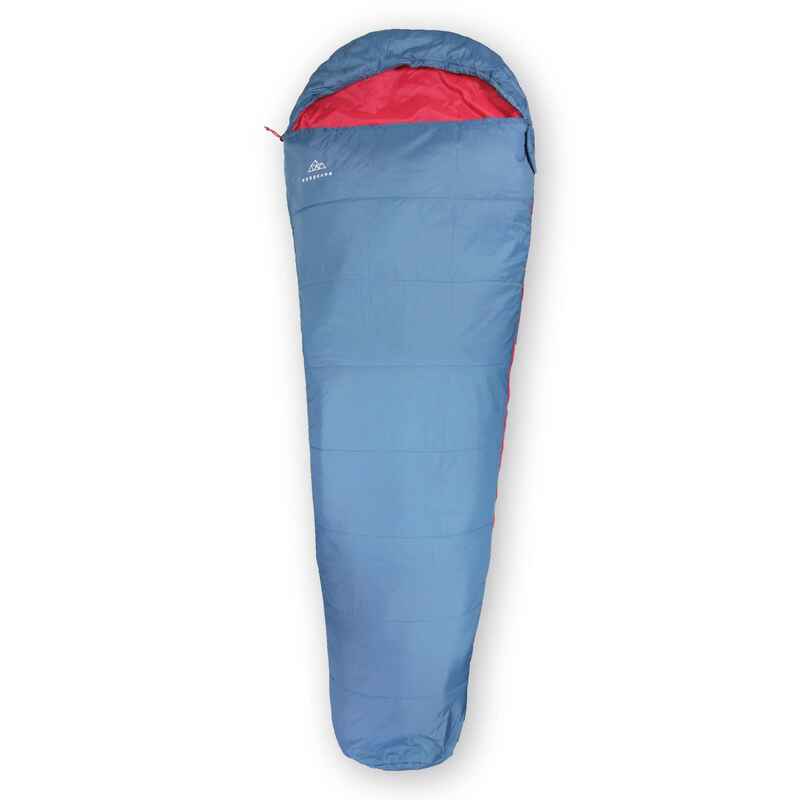 Sommerschlafsack POLLUX ultraleicht blau, Reißverschluss rechts