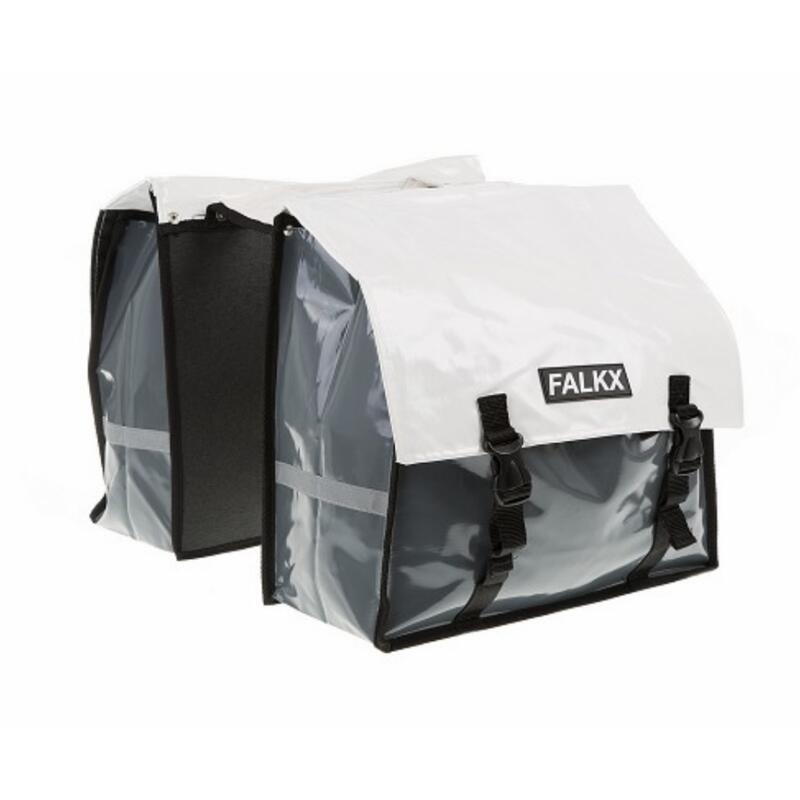 Falkx FALKX White Bull tas dubbel Bisonyl wit-grijs. afmeting: (2x)