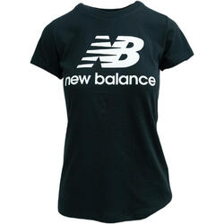 T-shirt New Balance Essentials Stacked Logo, Noir, Femmes