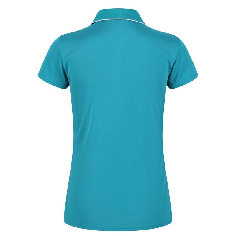 Maverik V wandel-T-shirt met korte mouwen voor dames - Middenturquoise