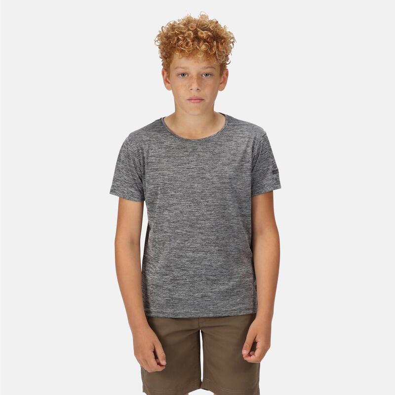 Fingal Edition wandel-T-shirt met korte mouwen voor kinderen - Middengrijs