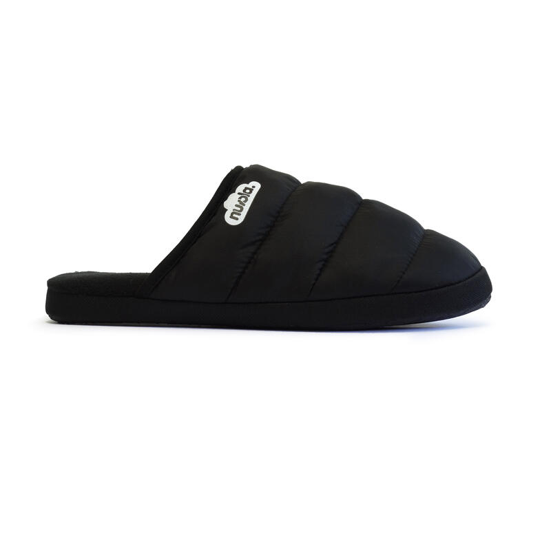 Nuvola unisex slippers in zwart met rubberen zool