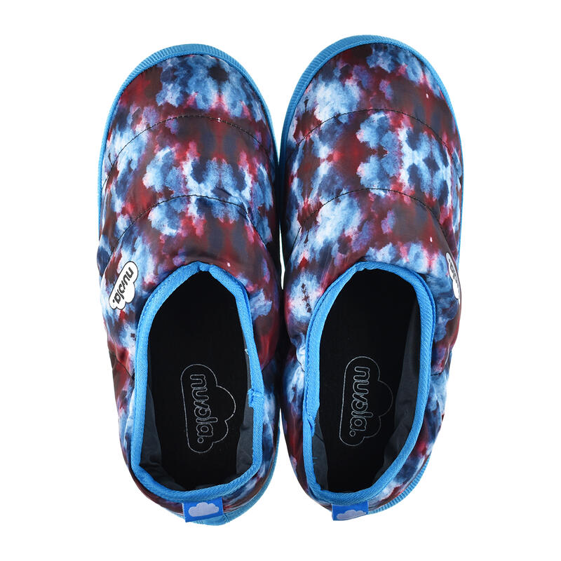 Nuvola unisex slippers in blauw met rubberen zool