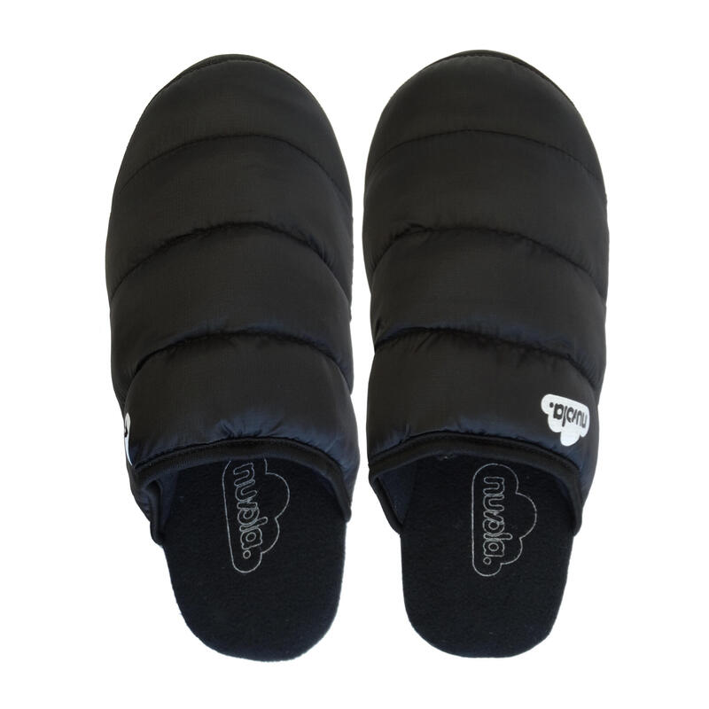 Nuvola Unisex-Pantoffeln in Schwarz mit Gummisohle