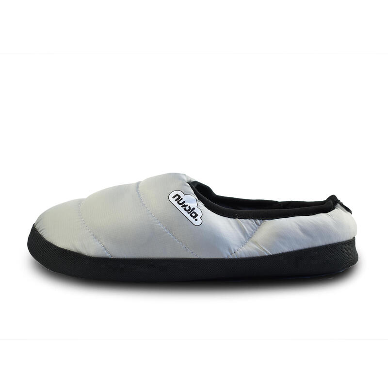 Nuvola grijze unisex slippers met rubberen zool