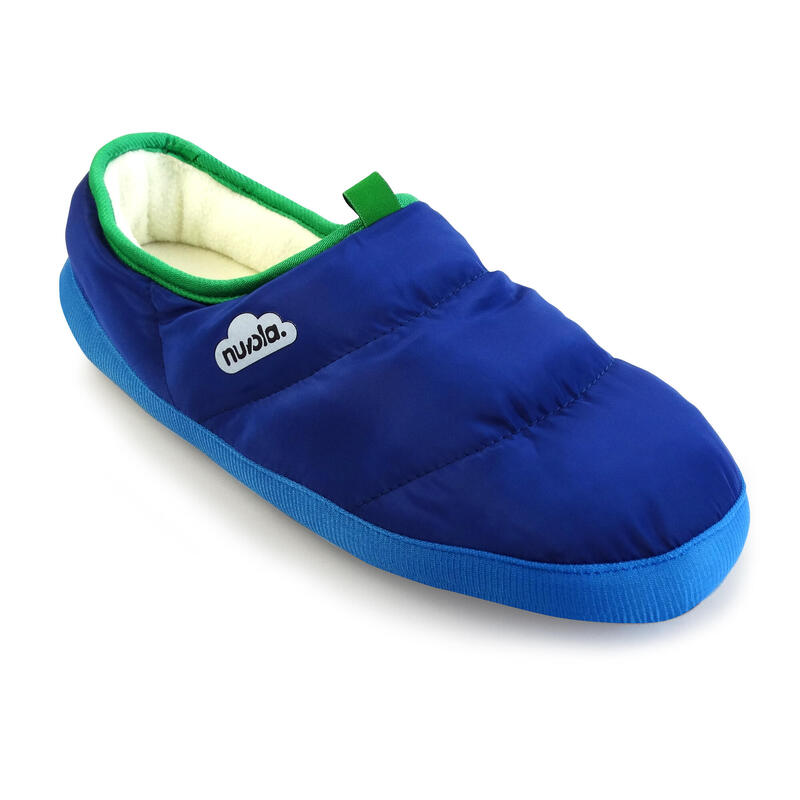 Nuvola unisex loungeslippers in blauwe maankleur met rubberen zool