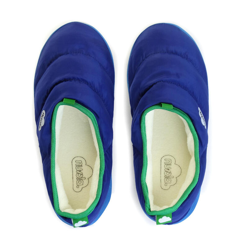 Nuvola unisex loungeslippers in blauwe maankleur met rubberen zool