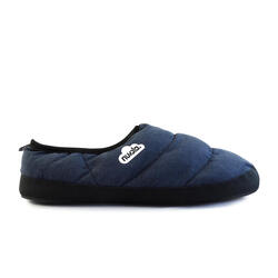 Chaussons unisex Nuvola de couleur bleu foncé avec semelle en caoutchouc