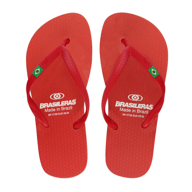 Strandslippers unisex Brasileras rode slippers met antislip rubberen zool