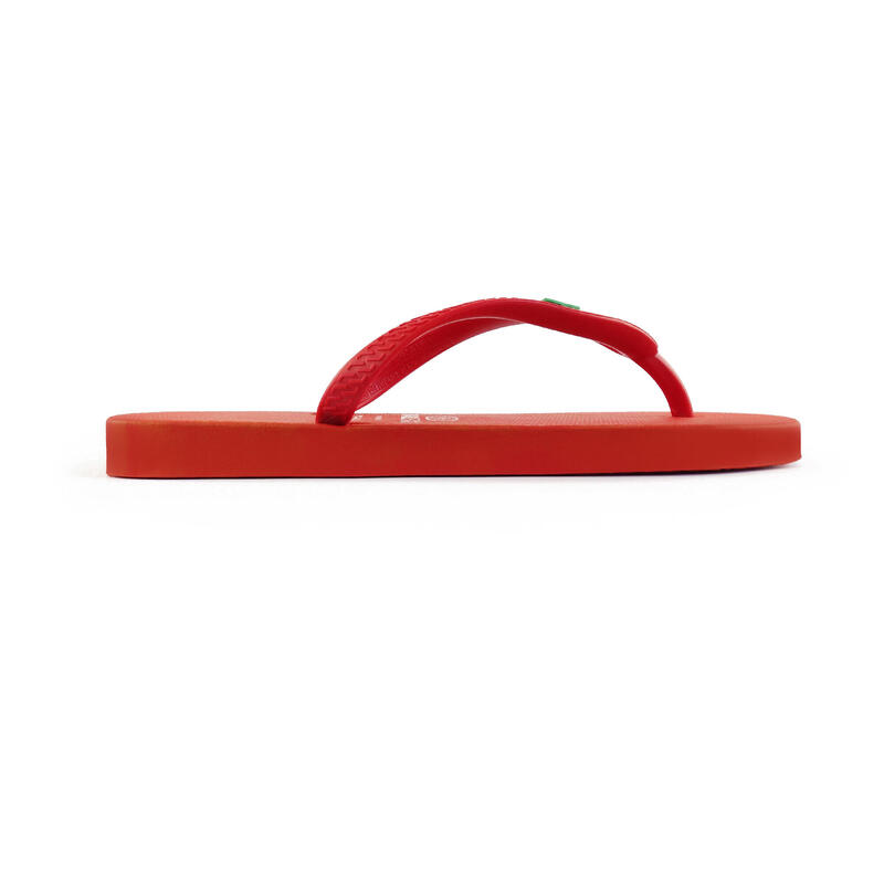 Infradito da spiaggia unisex brasiliano rosso con suola in gomma antiscivolo