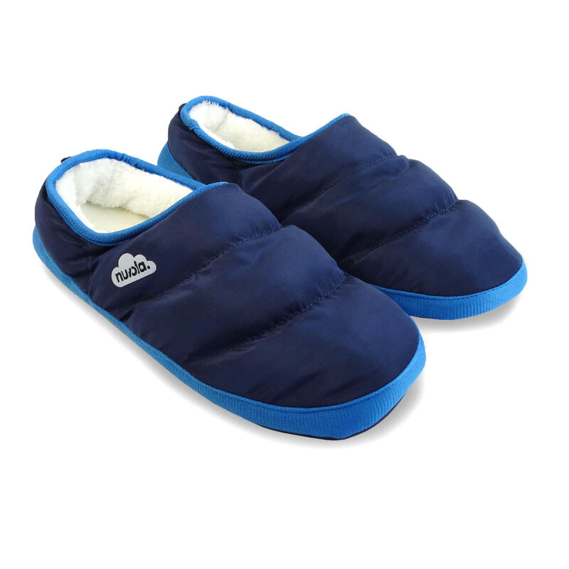 Nuvola unisex slippers in donkerblauw met rubberen zool