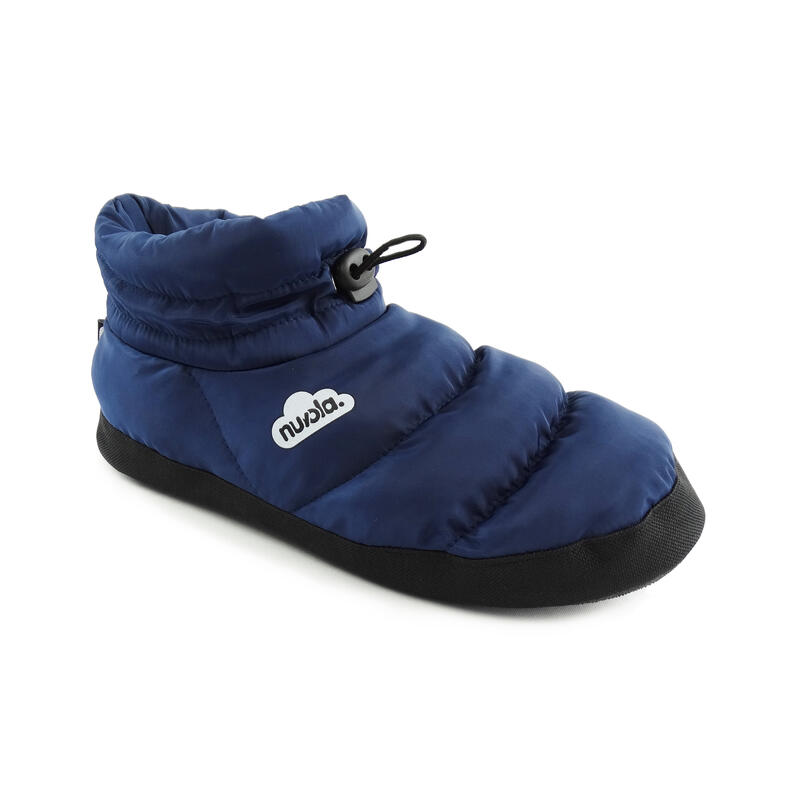 Chaussons unisex Nuvola de couleur bleu foncé avec semelle en caoutchouc