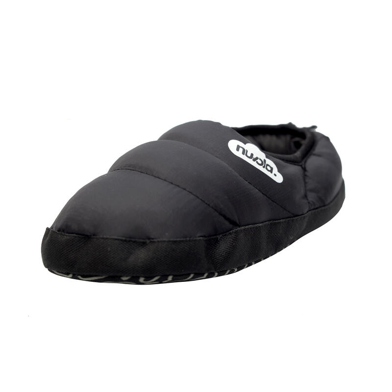 Pantofole unisex Nuvola in nero con suola in tessuto