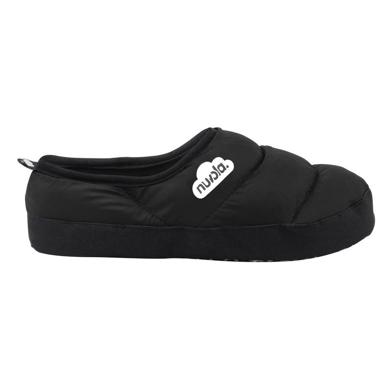 Nuvola Unisex-Pantoffeln in Schwarz mit Textilsohle