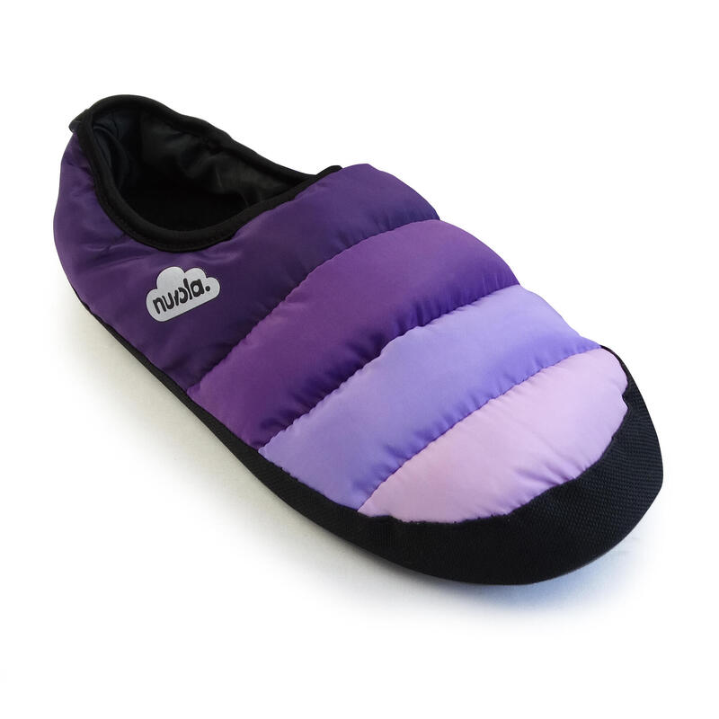 Chaussons unisex Nuvola de couleur violet avec semelle en caoutchouc