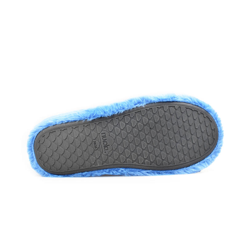 Nuvola unisex slippers in lichtblauw met rubberen zool