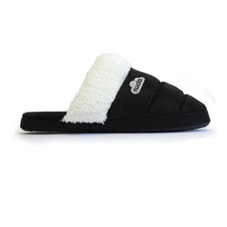 Chaussons unisex Nuvola de couleur noir avec semelle en caoutchouc