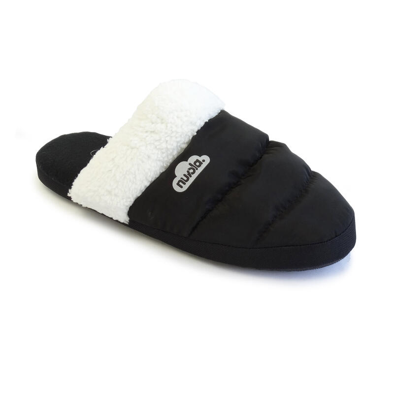 Nuvola Unisex-Pantoffeln in Schwarz mit Gummisohle