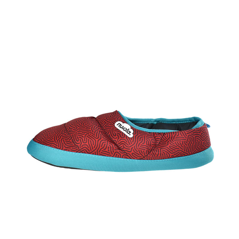 Nuvola unisex slippers in rood met rubberen zool