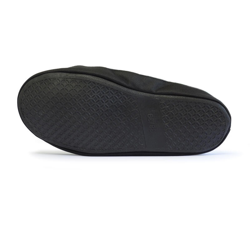 Nuvola unisex slippers in zwart met rubberen zool