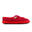 Chaussons unisex Nuvola de couleur rouge avec semelle en caoutchouc