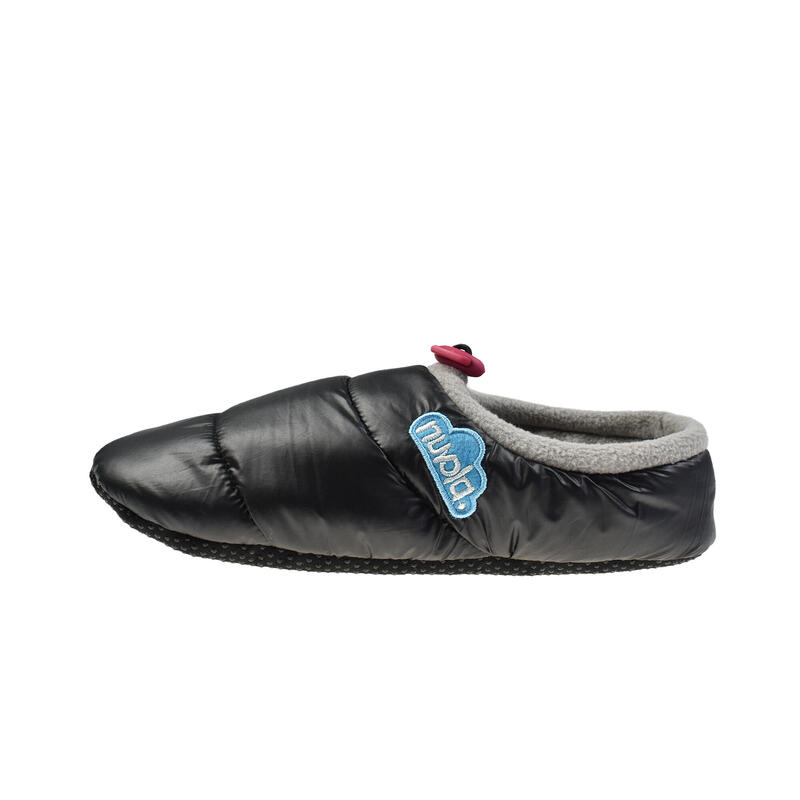 Nuvola unisex loungeslippers in zwart met Textiel zolen