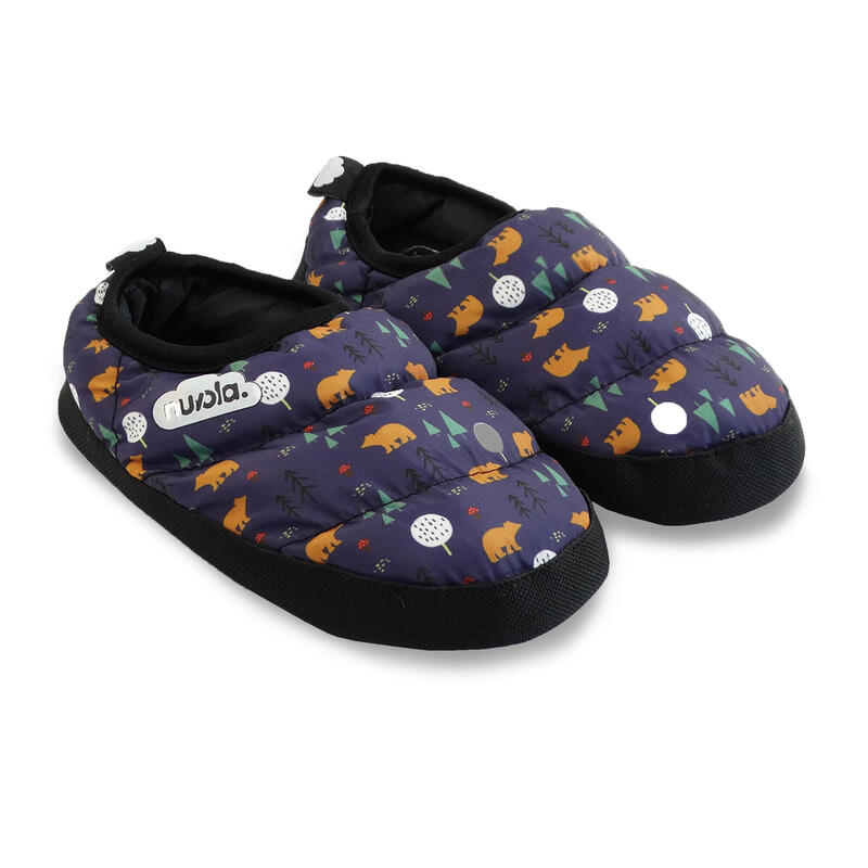 Nuvola unisex slippers in blauw met rubberen zool