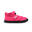 Chaussons unisex Nuvola de couleur fushia avec semelle en caoutchouc