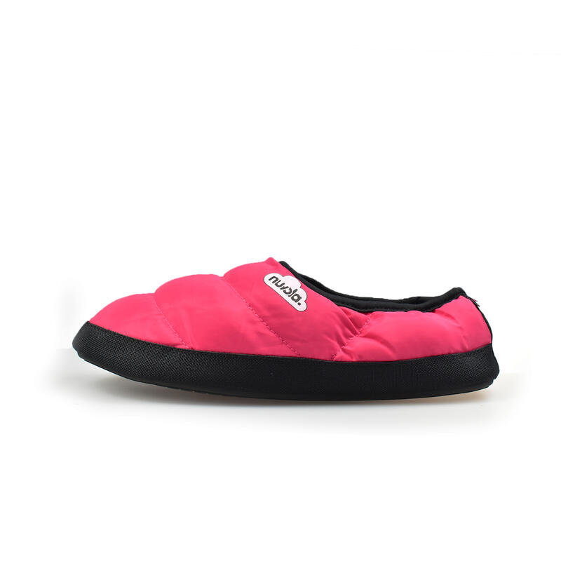 Pantofole unisex Nuvola di colore fucsia con suola in gomma