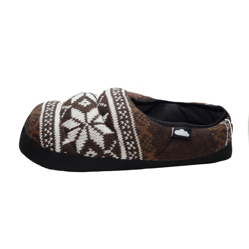 Nuvola unisex slippers in bruine kleur met Textiel zool