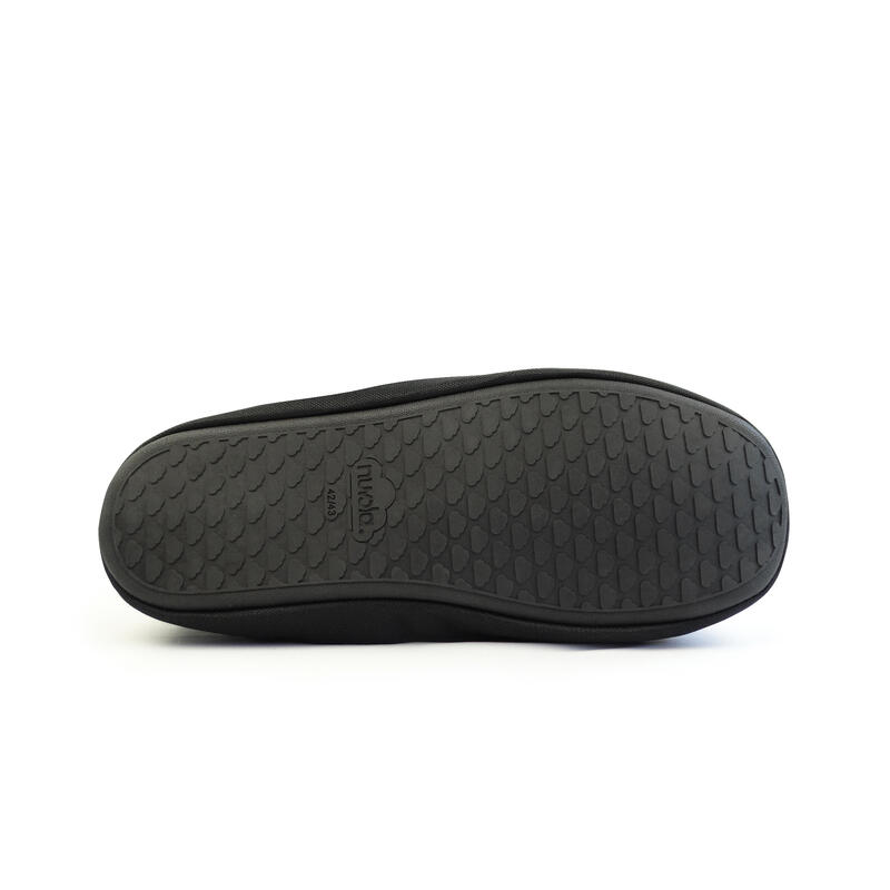 Nuvola unisex slippers in zwart met rubberen zool