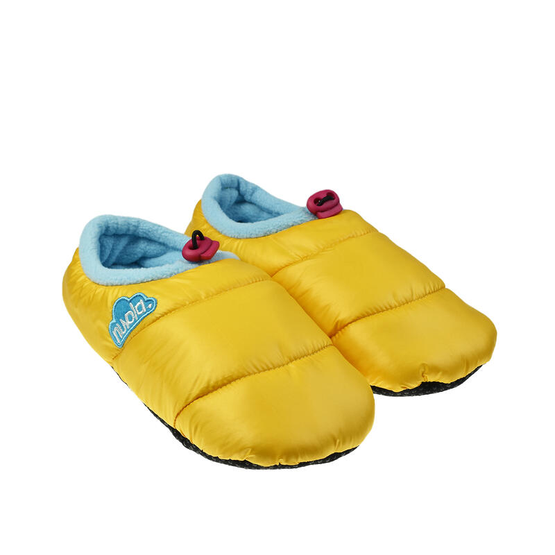 Pantofole unisex Nuvola in giallo con suola in tessuto