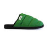 Chaussons unisex Nuvola de couleur vert saphir avec semelle en caoutchouc