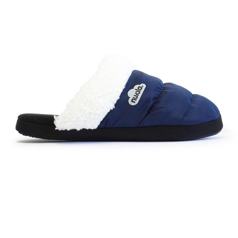 Nuvola unisex slippers in blauw met rubberen zool