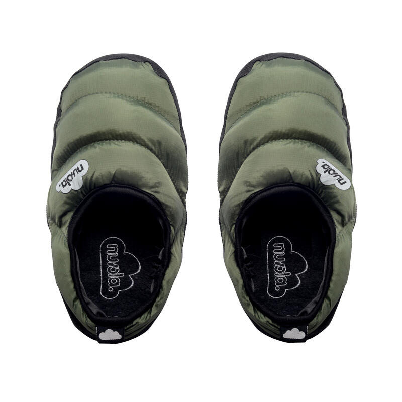 Nuvola Unisex-Pantoffeln in Militärgrün mit Textilsohle