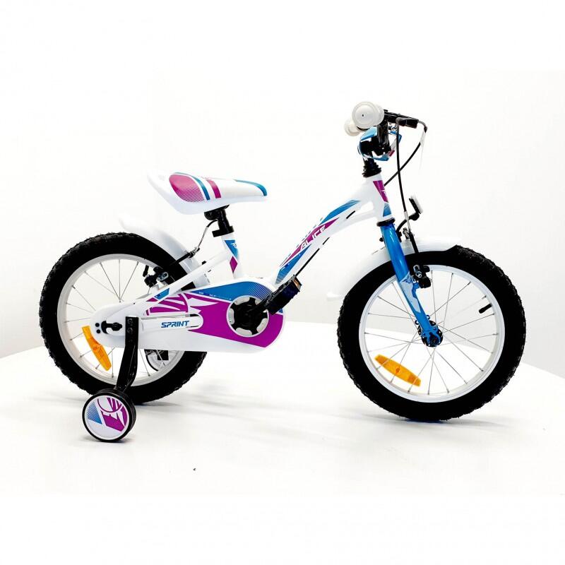 Bicicleta Sprint Alice 16 1SP Alb Lucios/Albastru