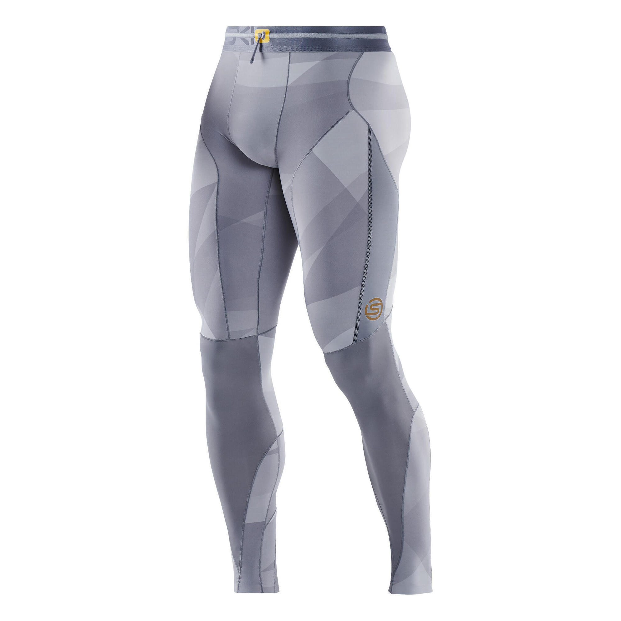 SKINS Series-5 Men's Long Tights - Grey Geo 1/5