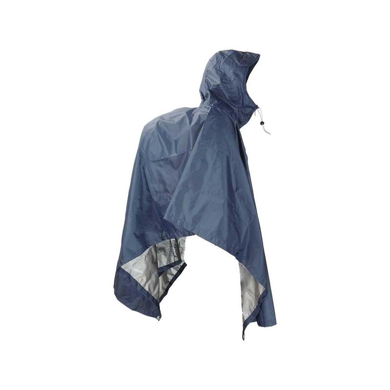 輕量化防水斗篷雨衣 - 藍色