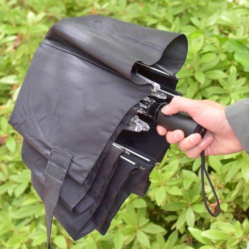 Hus. Double Canopy Strong Super Windproof UV Protect Automatic Folded Umbrella