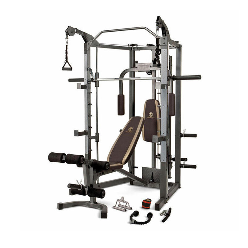 Smith machine de musculation avec kit d'accessoire de tirage pour Home Gym