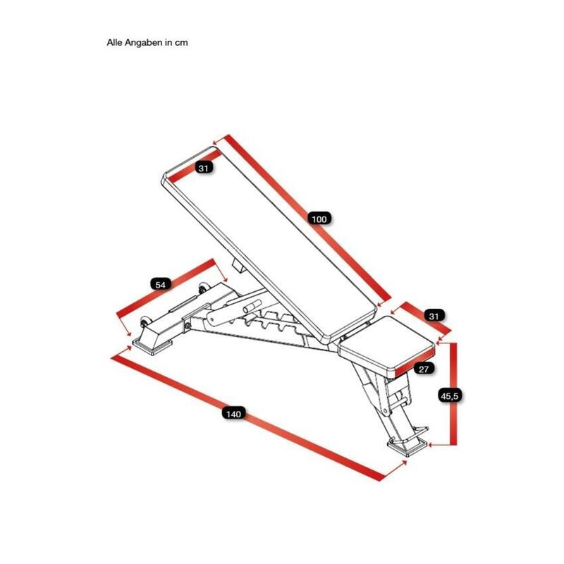 Suprfit Hallgard Gewicht Bench - Zwart