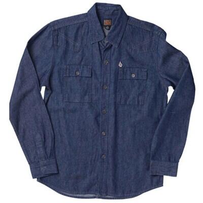 VOLCOM Havens Chambray Indigo Wash L/S Denim Shirt