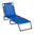 Tumbona reclinable Outsunny azul oscuro 197x58x76cm