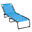 Tumbona reclinable Outsunny azul claro 197x58x76cm