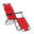 Tumbona reclinable Outsunny rojo 135x60x89cm metal tela oxford