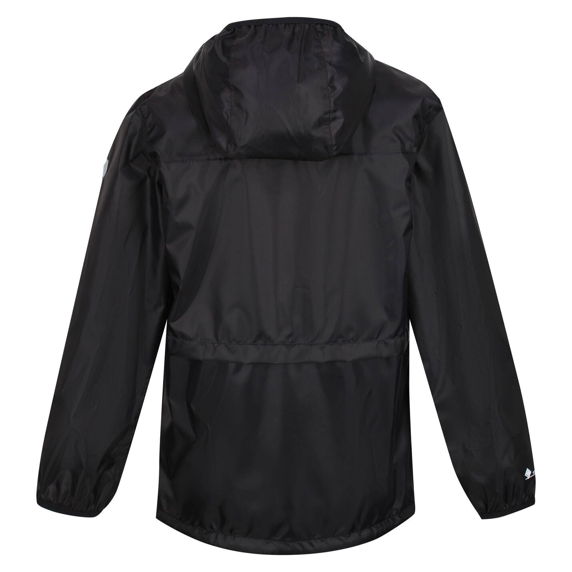 Childrens/Kids Bagley Packaway Waterproof Jacket (Black) REGATTA ...
