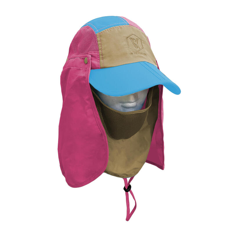 T921101 VR Anti-UV Caps - Pink/Khaki/Sky Blue