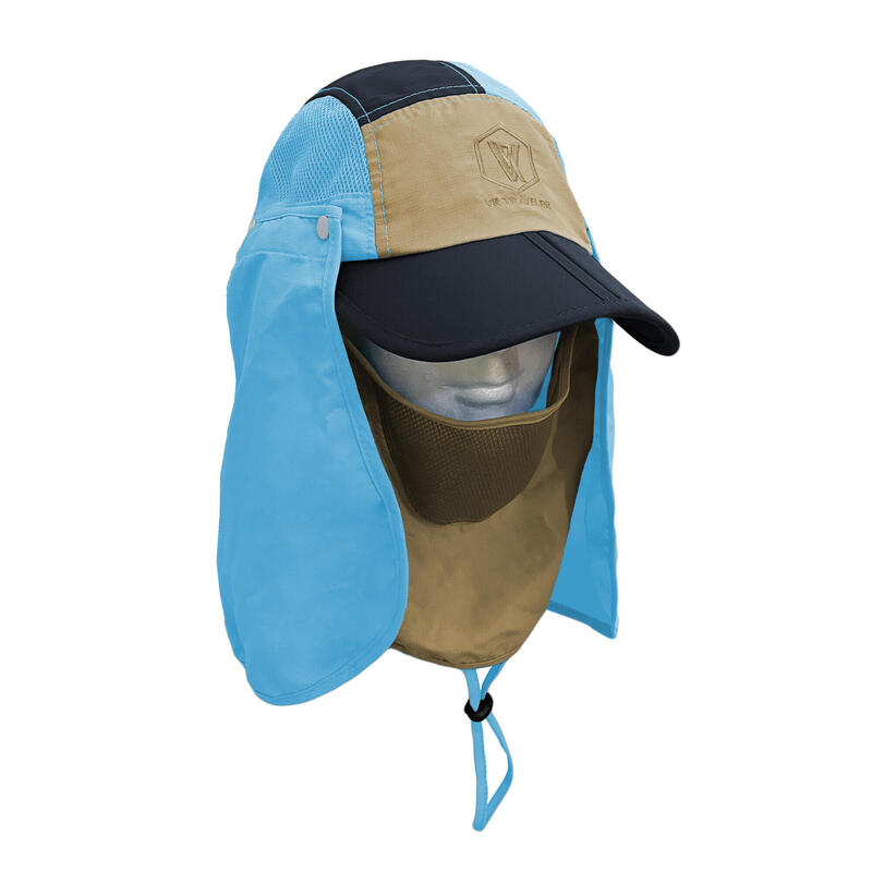 T921101 VR Anti-UV Caps - Sky Blue/Khaki